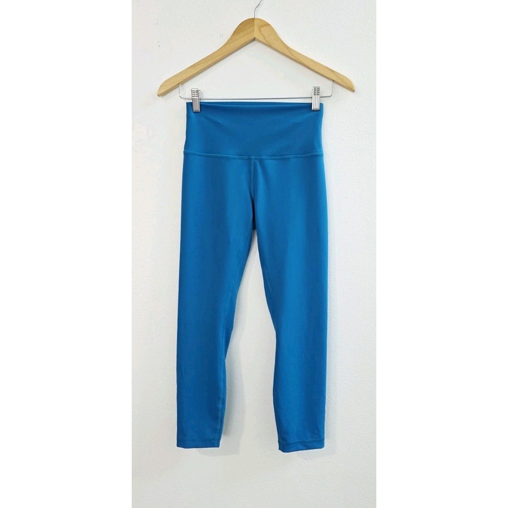 Lululemon Wunder Train High Rise Crop 23" Luxtreme Leggings Women's Size 6 Blue